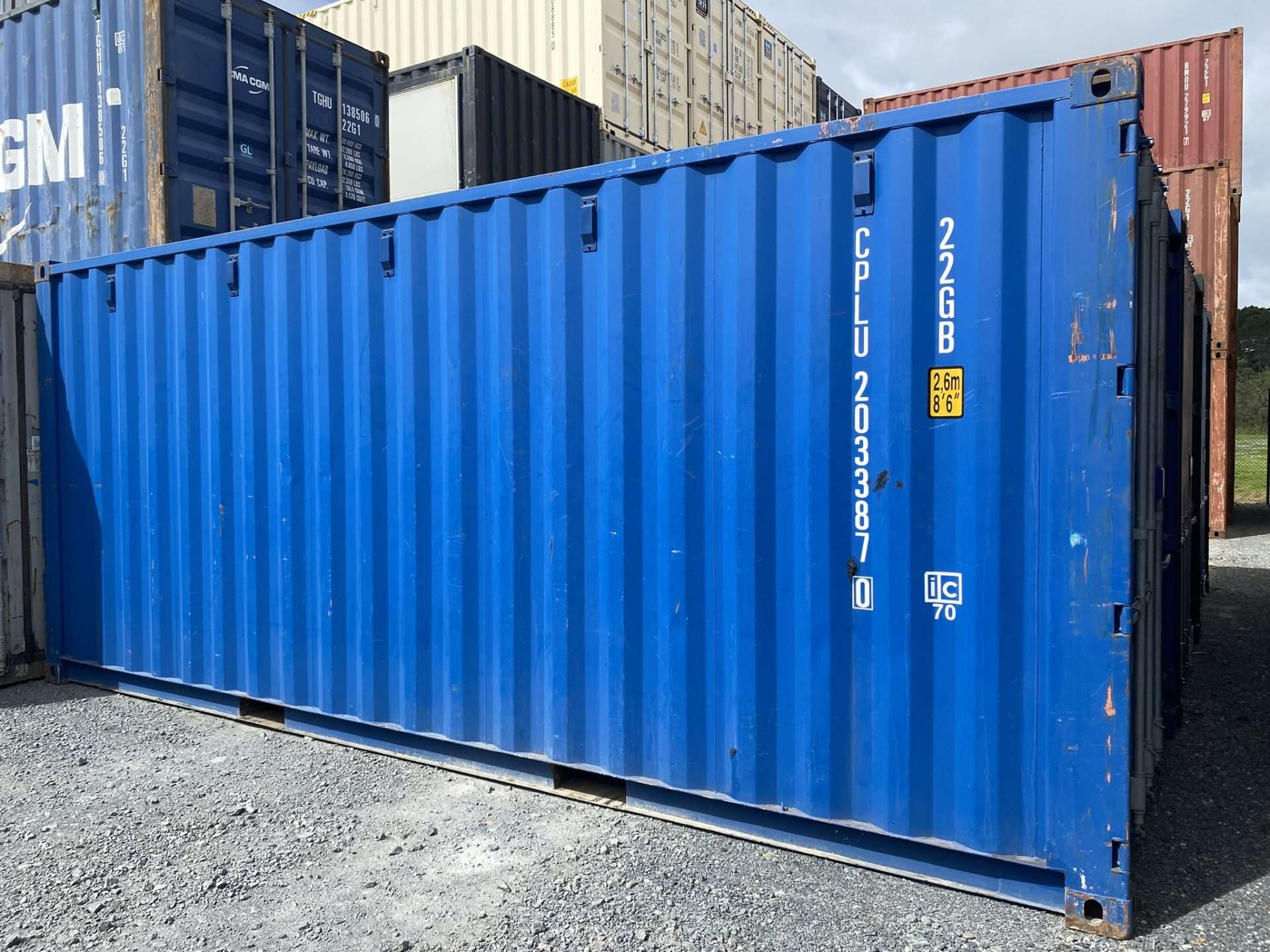 20ft blue container